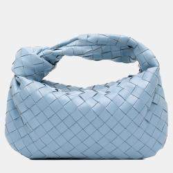 Pre Owned Bottega Veneta Blue Mini Nappa Intrecciato Jodie