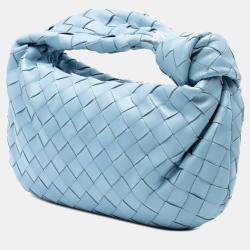Pre Owned Bottega Veneta Blue Mini Nappa Intrecciato Jodie