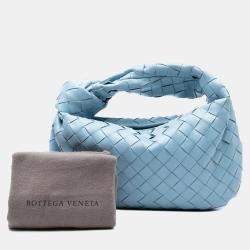 Pre Owned Bottega Veneta Blue Mini Nappa Intrecciato Jodie