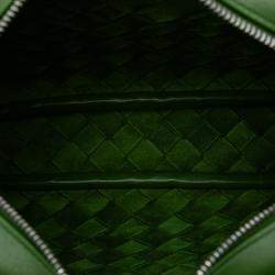 Pre Owned Bottega Veneta Green Nappa Intrecciato Crossbody
