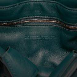 Pre Owned Bottega Veneta Green Nappa Intrecciato Padded Cassette Crossbody