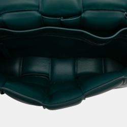 Pre Owned Bottega Veneta Green Nappa Intrecciato Padded Cassette Crossbody