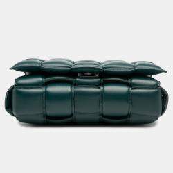 Pre Owned Bottega Veneta Green Nappa Intrecciato Padded Cassette Crossbody