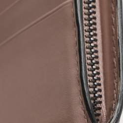 Pre Owned Bottega Veneta Blush Pink Intrecciato Leather Continental Wallet