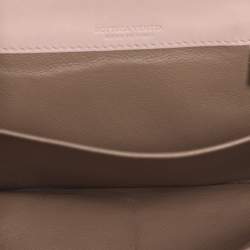 Pre Owned Bottega Veneta Blush Pink Intrecciato Leather Continental Wallet