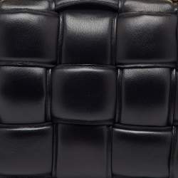 Pre Owned Bottega Veneta Black Padded Leather Cassette Chain Top Handle Bag