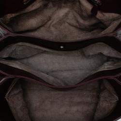 Pre Owned Bottega Veneta Burgundy Medium Nappa Intrecciato Roma Tote