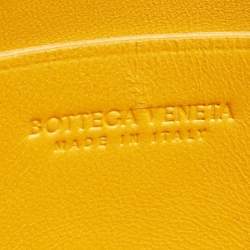 Pre Owned Bottega Veneta Orange Intrecciato Leather Mini Candy Cassette Crossbody Bag