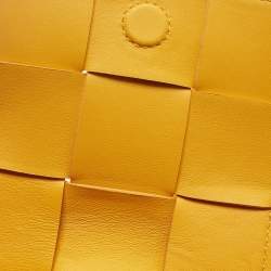 Pre Owned Bottega Veneta Orange Intrecciato Leather Mini Candy Cassette Crossbody Bag