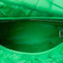 Pre Owned Bottega Veneta Green Mini Nappa Intrecciato Jodie