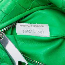 Pre Owned Bottega Veneta Green Mini Nappa Intrecciato Jodie