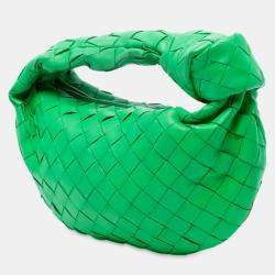 Pre Owned Bottega Veneta Green Mini Nappa Intrecciato Jodie