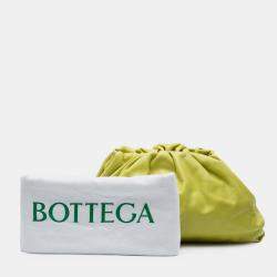 Pre Owned Bottega Veneta Yellow Lambskin The Pouch