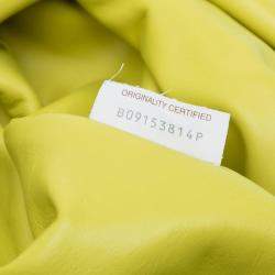 Pre Owned Bottega Veneta Yellow Lambskin The Pouch