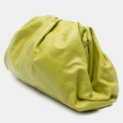 Pre Owned Bottega Veneta Yellow Lambskin The Pouch