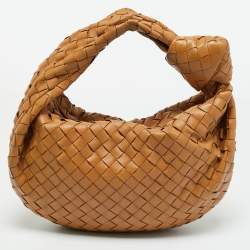 Pre Owned Bottega Veneta Brown Intrecciato Leather Teen Jodie Hobo