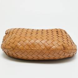 Pre Owned Bottega Veneta Brown Intrecciato Leather Teen Jodie Hobo