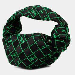 Pre Owned Bottega Veneta Mini Synthetic Fabric Intrecciato Double Knot Bag