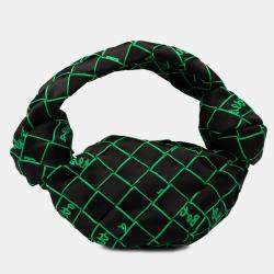 Pre Owned Bottega Veneta Mini Synthetic Fabric Intrecciato Double Knot Bag