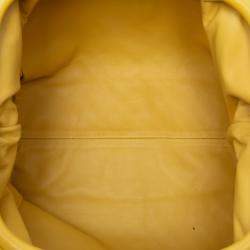 Pre Owned Bottega Veneta Yellow Nappa Intrecciato The Pouch