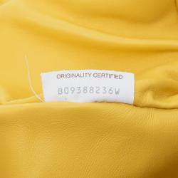 Pre Owned Bottega Veneta Yellow Nappa Intrecciato The Pouch