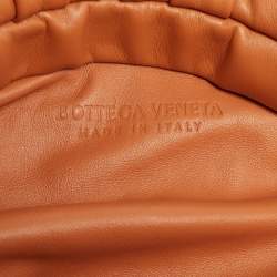 Pre Owned Bottega Veneta Orange Leather The Chain Pouch Bag