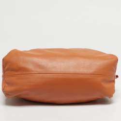 Pre Owned Bottega Veneta Orange Leather The Chain Pouch Bag