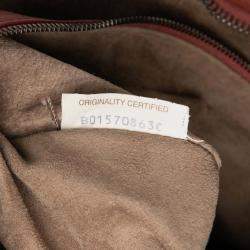 Pre Owned Bottega Veneta Red Medium Nappa Intrecciato Veneta Hobo