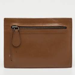 Pre Owned Bottega Veneta Brown Intrecciato Leather Card Case