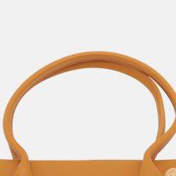 Pre Owned Bottega Veneta Orange Grained Calfskin Saint Germain Tote