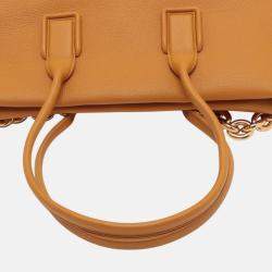 Pre Owned Bottega Veneta Orange Grained Calfskin Saint Germain Tote