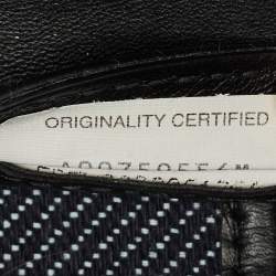 Pre Owned Bottega Veneta Black/Navy Blue Intreccio Tweed Small Arco Tote