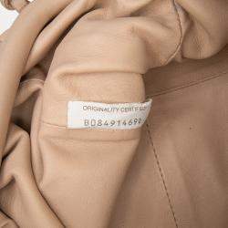 Pre Owned Bottega Veneta Brown Lambskin The Mini Pouch Crossbody