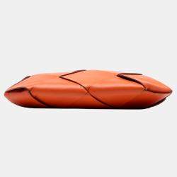Pre Owned Bottega Veneta Orange Small French Calfskin Slip Tote