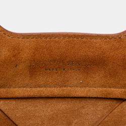 Pre Owned Bottega Veneta Orange Small French Calfskin Slip Tote