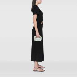 Pre Owned Bottega Veneta White Mini Patent Intrecciato Jodie