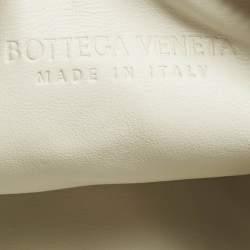 Pre Owned Bottega Veneta White Intrecciato Leather Mini Jodie Hobo