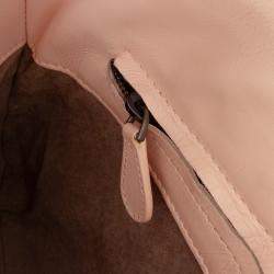 Pre Owned Bottega Veneta Pink Small Nappa Intrecciato Roma Satchel