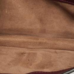 Pre Owned Bottega Veneta Burgundy Intrecciato Leather Olimpia Knot Shoulder Bag