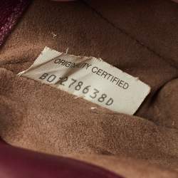Pre Owned Bottega Veneta Burgundy Intrecciato Leather Olimpia Knot Shoulder Bag