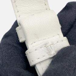 Pre Owned Bottega Veneta Maxi Intrecciato Brique Cassette Hobo Bag White Lambskin Size Small