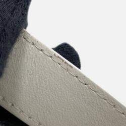 Pre Owned Bottega Veneta Maxi Intrecciato Brique Cassette Hobo Bag White Lambskin Size Small