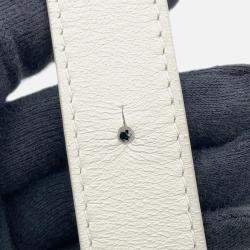 Pre Owned Bottega Veneta Maxi Intrecciato Brique Cassette Hobo Bag White Lambskin Size Small