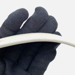 Pre Owned Bottega Veneta Maxi Intrecciato Brique Cassette Hobo Bag White Lambskin Size Small