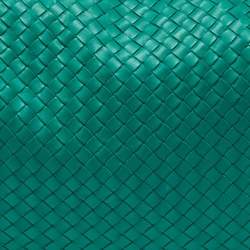 Pre Owned Bottega Veneta Teal Green Intrecciato Leather Veneta Hobo