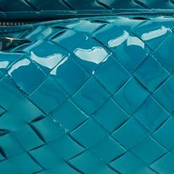 Pre Owned Bottega Veneta Teal Blue Intrecciato Leather Mini BV Jodie Hobo