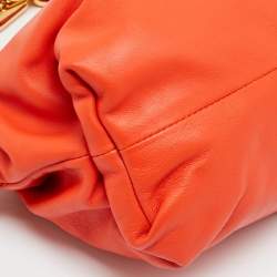 Pre Owned Bottega Veneta Orange Leather The Chain Pouch Bag