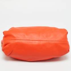 Pre Owned Bottega Veneta Orange Leather The Chain Pouch Bag