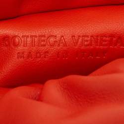 Pre Owned Bottega Veneta Orange Leather The Chain Pouch Bag