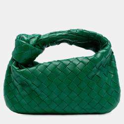 Pre Owned Bottega Veneta Green Mini Nappa Intrecciato Jodie